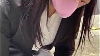 seduced mature ol to hotel for raw private asian sex and creampie filming