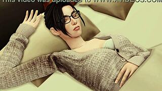 Nerdy girls' horny Christmas wish: double penetration from Santa's helpers!