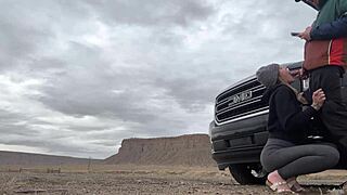 Wife Delivers Roadside Blowjob for Passing Strangers