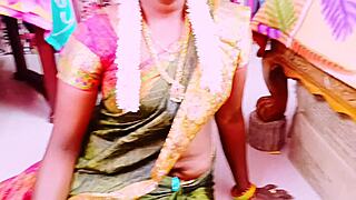 full desi bhabi cheats on husband with swamiji's dirty telugu talk fuck