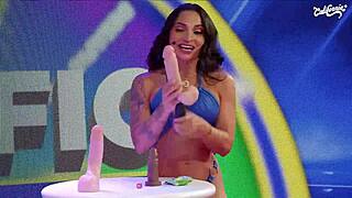 Rafaela Lima And Friends Devour Giant Cock Hungrily Together