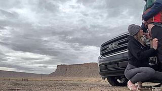 Wife Delivers Roadside Blowjob for Passing Strangers