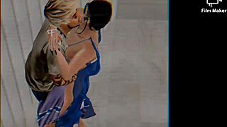 A horny couple rips clothes for outdoor striptease kissing, caught spying on hidden cam by mother-in-law