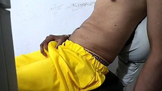 hey dude that horny latina pulls out her huge throbbing cock