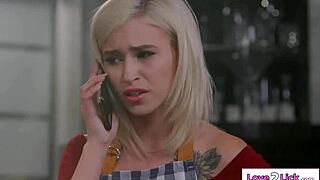 Stepdaughter discovers licking stepmom's pussy leads to mutual oral orgasm in lesbian 69