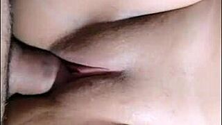 juicy latina's tight pussy stretched wide by massive cock for cum