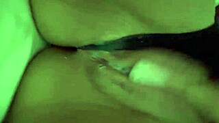 beautiful latina squirts hard masturbating with dildo in family cabin