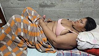 futanari stepmom gets huge cock creampie and squirts big load