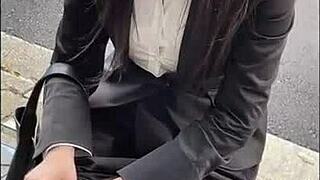 seduced mature ol to hotel for raw private asian sex and creampie filming