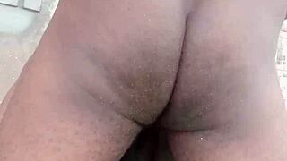 Fucking pretty chubby hairy big tits amateur rough in the bushes