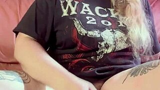 hey girl this hairy pussy hits monster orgasm with huge dildo