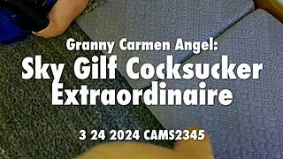 granny carmen feels such joy sucking that thick cock deep