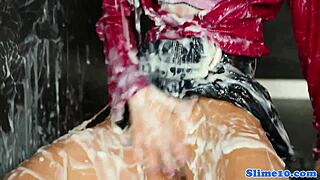 adorable bigass milf doggystyled bukkake cum facial blast!