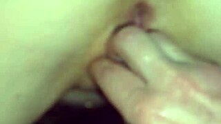 Skinny Milf Wife's Shaved Cunt Fisted and Stretched Dripping