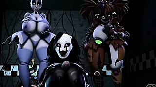 Puppet from FNAF gets wild in this big tits and ass compilation part 1