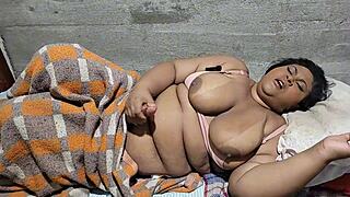 futanari stepmom gets huge cock creampie and squirts big load