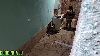 Chubby Brazilian Housewife Blows Neighbor Cum Facial Ass