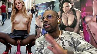 ai teen girl fucks tight bald pussy and fat ass public then huge facial cumshot