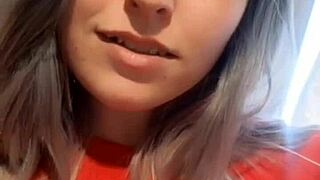 wanna watch this milf young bareback ride swallow cum from shaved interracial cock? 