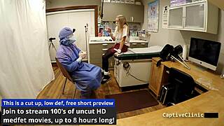 ava siren spreads tattooed pussy in latex gloves for stranger night fetish