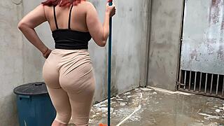brazilian latina maid teases voyeur with her fetish ass and safada moves