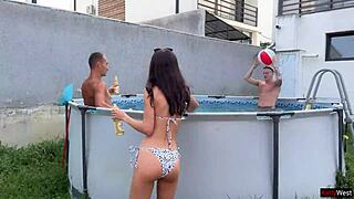 Rough Gangbang Double Vaginal Creampie