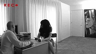 oh man, nyomi banxxx's tight black pussy takes every inch of that white cock pounding... she's fingering, deepthroating, and riding like a total milf mommy slut