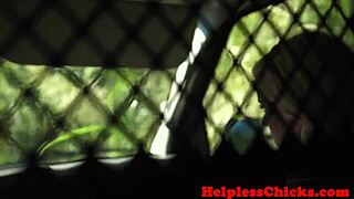 Stranded teen 18+ rides master's cock cowgirl in van rough domination!