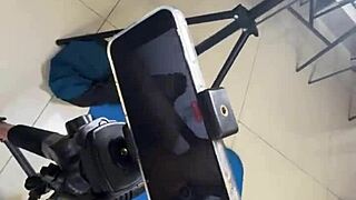 i pound my neighbor's hairy pussy hard during her sweaty workout