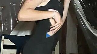 Sexy goth latina bonneyuwu shakes tiny big ass dancing hot