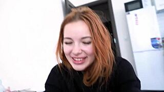 whoa redhead babe's crazy deepthroat on monster cock 😍🔥