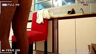 Stepdad sneaks video of fat latina ass bouncing in kitchen fuck caught on camera