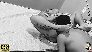 the camera sneaks up and catches the boss secretly eating out his new employee's pussy right in the office