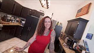 stepmom luci power catches my hot cum load?