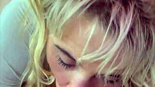 pretty hooker kneels for cumshot after deepthroating stranger on street