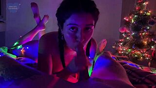 Stepsister grabs my cock for her sloppiest deepthroat gag fest