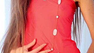 😏 playful blonde mika teases her wet panty cameltoe in erotic glamour show