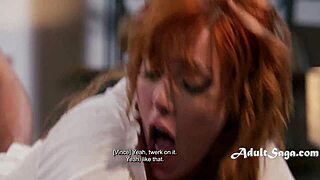 naughty redhead lauren phillips gets wild with vince karter in steamy bedroom romp