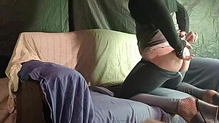 Confessing crossdressing secret to friend unleashes her strap-on pegging frenzy