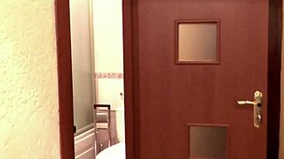 Pizza Guy Meets Naked Blonde MILF Owner for Shower Doggystyle POV Fuck