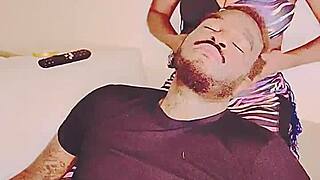 ebony goddess an tatted king fuckin raw, creampie her ass?? damn