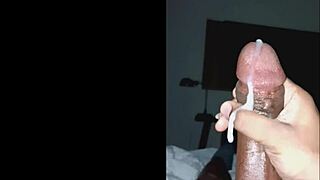 seven solo cumshots from oiled black monster cocks in homemade pov