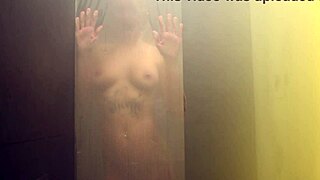 i love watching this sexy tattoo blonde's juicy pussy in shower closeup