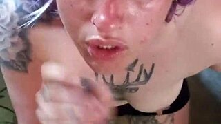 i suck his cock too hard n get facial cumshot 😩💦