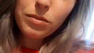 wanna watch this milf young bareback ride swallow cum from shaved interracial cock? 