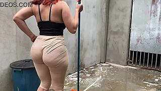 brazilian latina maid teases voyeur with her fetish ass and safada moves