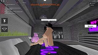 Roblox teacher milf spreads wide as horny virgin student pounds her relentlessly in wild fuck session.