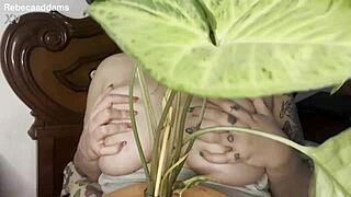 Mommy's Big Natural Tits Wiggle In Shower For First Time Voyeur Fun