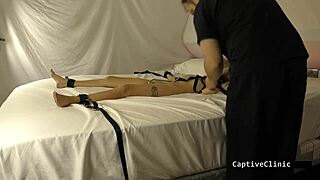 ava siren spreads tattooed pussy in latex gloves for stranger night fetish