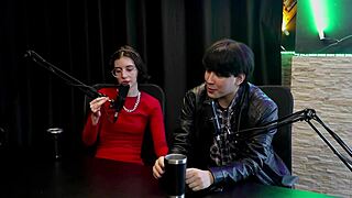 yastrixx moans loud fucking clt guy in sheer red almost busted public